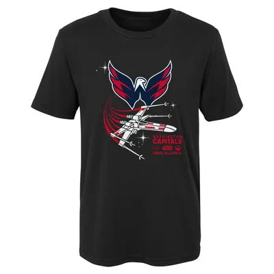 T-shirt noir préscolaire Washington Capitals Star Wars Rebel Alliance