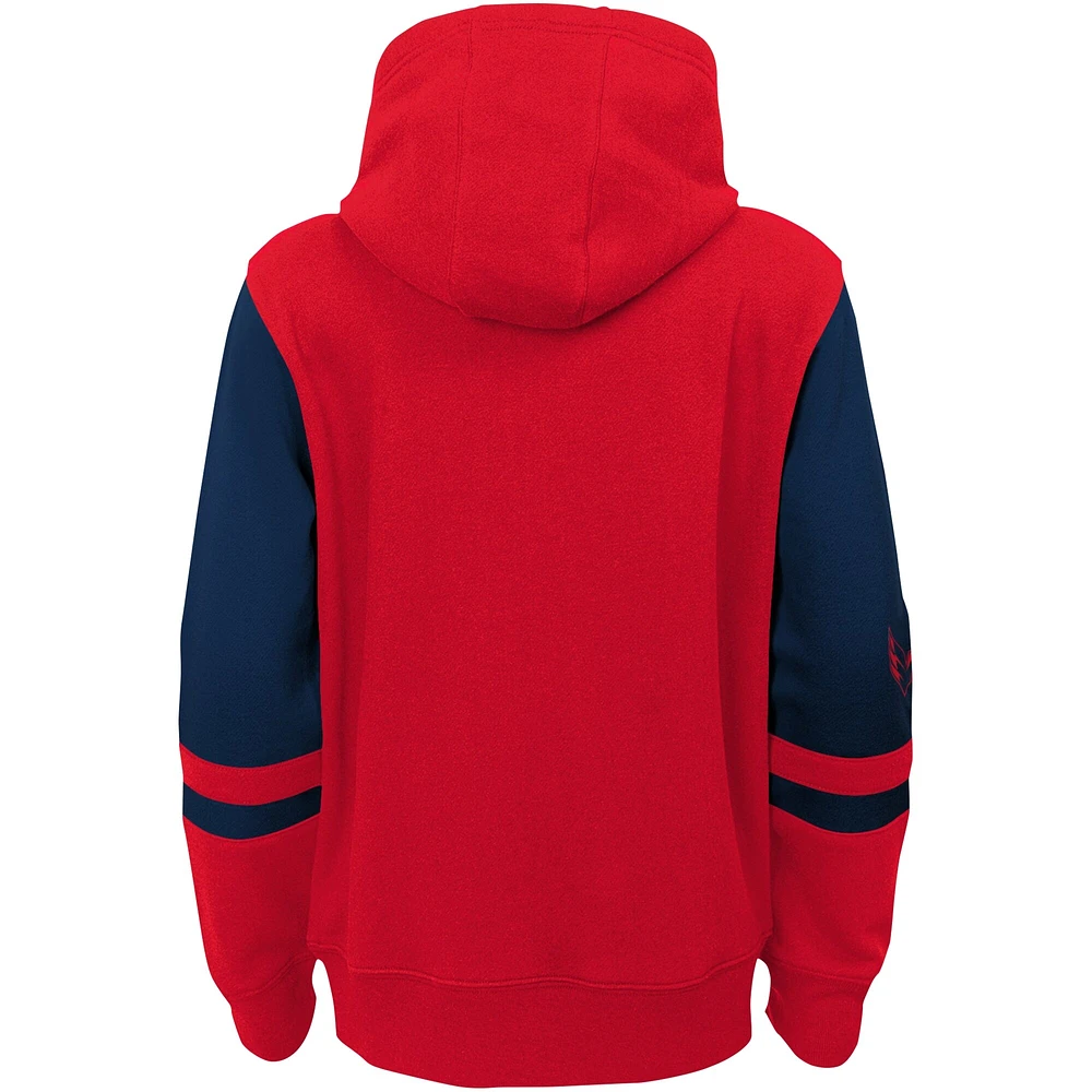 Sweat à capuche zippé complet pour préscolaire Red Washington Capitals Face Off