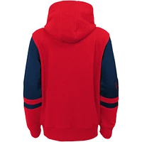 Sweat à capuche zippé complet pour préscolaire Red Washington Capitals Face Off