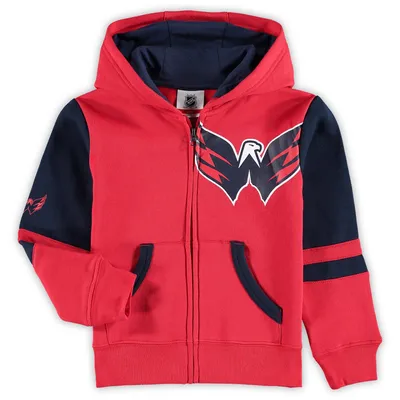 Washington Capitals Preschool Faceoff Fleece Full-Zip Hoodie Jacket - Red
