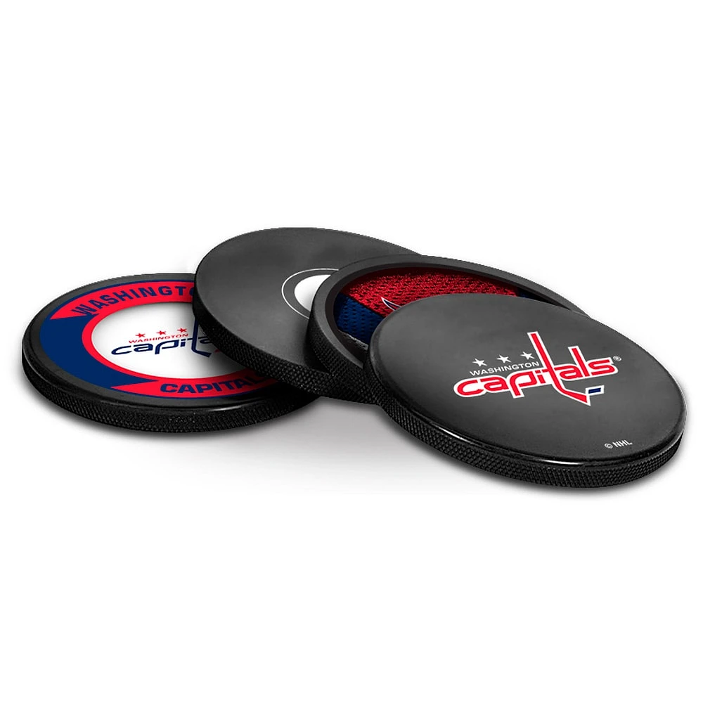 The Sports Vault Washington Capitals Four-Piece Puck Coaster Set