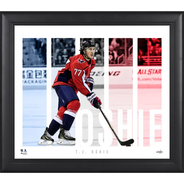 Framed T.J. Oshie Washington Capitals Autographed Red Adidas Authentic  Jersey