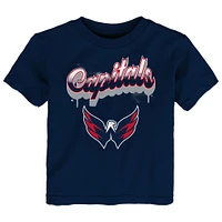 T-shirt bleu marine pour tout-petit avec inscription pétillante des Capitals de Washington