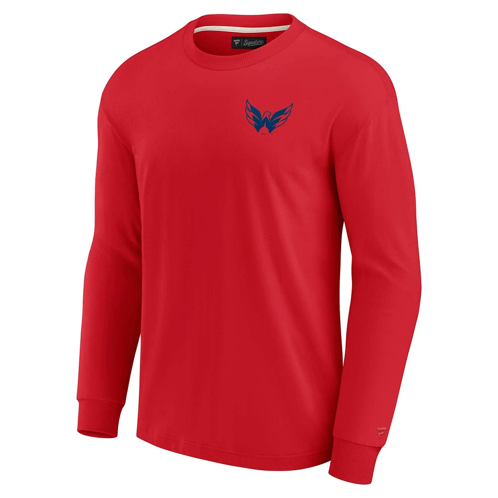 Unisex Fanatics Red Washington Capitals Elements Super Soft Long Sleeve T-Shirt