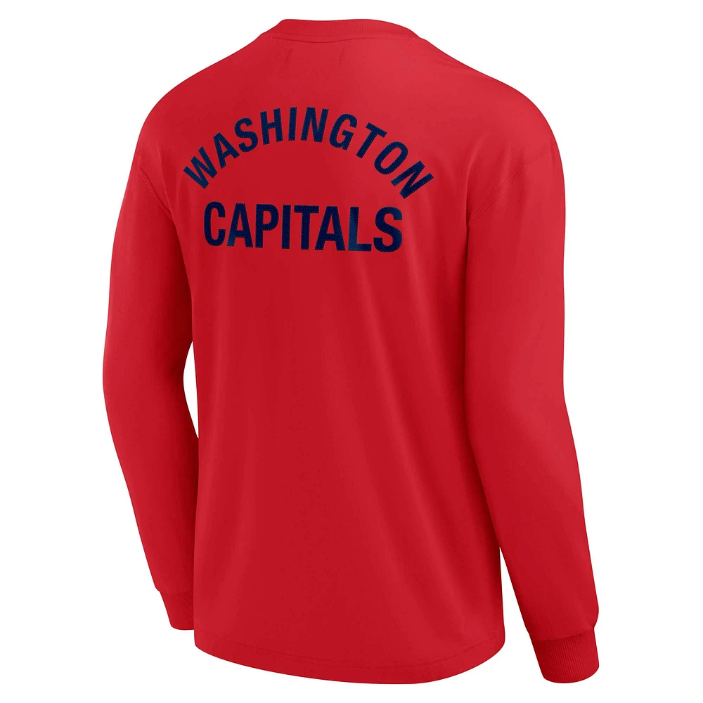 Unisex Fanatics Red Washington Capitals Elements Super Soft Long Sleeve T-Shirt