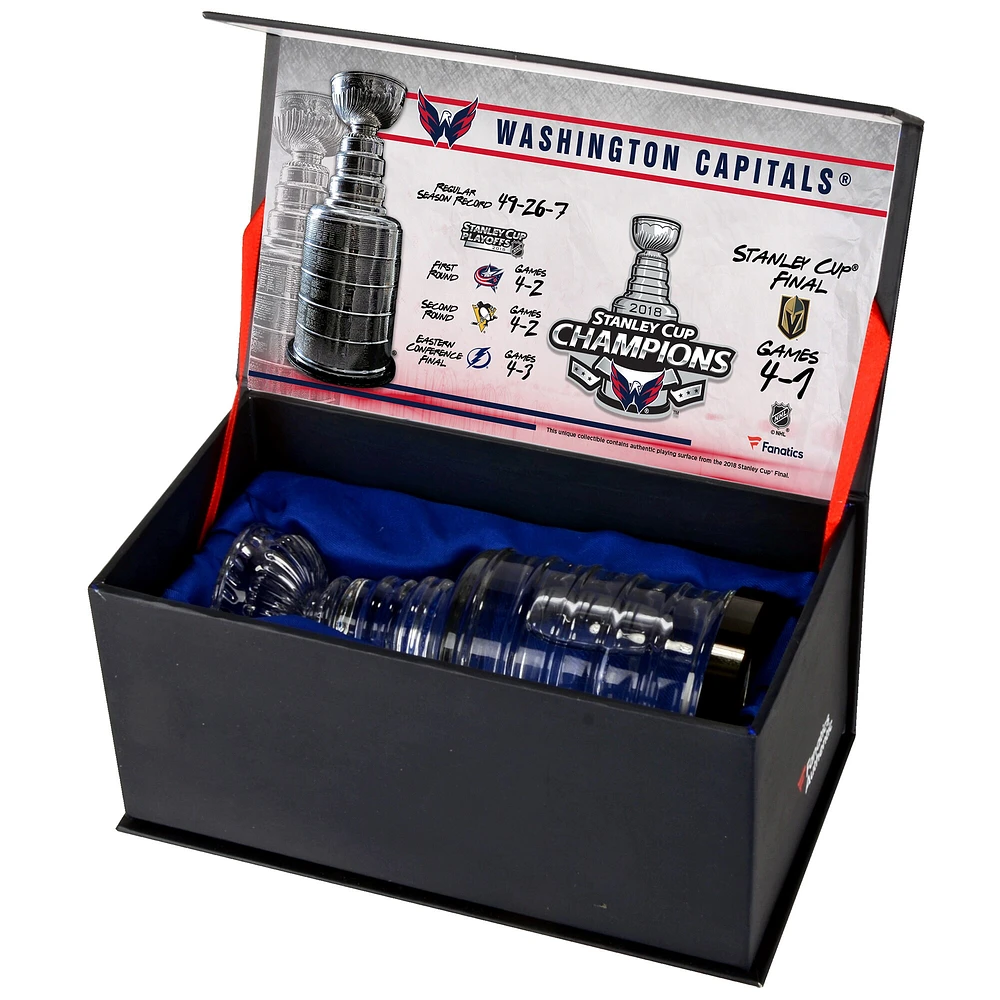 Washington Capitals 2018 Stanley Cup Champions Crystal Stanley Cup Trophy - Filled with Ice From the 2018 Stanley Cup Final
