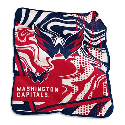 Couverture à jet tourbillon Raschel des Capitals de Washington, 50 po x 60 po