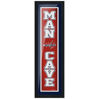Washington Capitals - Enseigne encadrée Man Cave 6'' x 22''