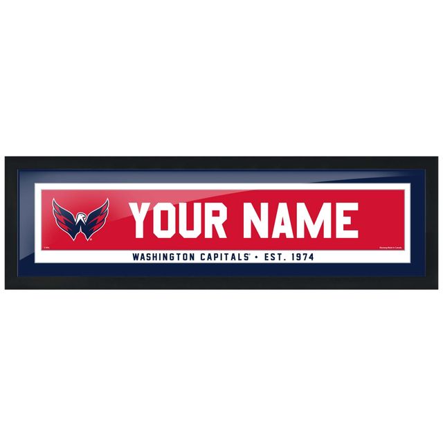 Capitales de Washington - Cadre photo personnalisé pour équipe de 6'' x 22''