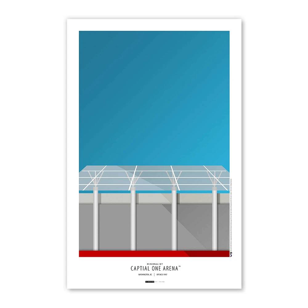 Washington Capitals Capital One Arena 11'' x 17'' Minimalist Stadium Poster Art Print