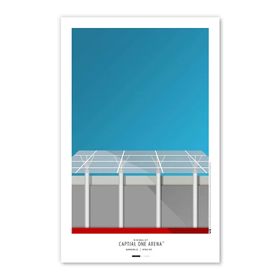 Washington Capitals Capital One Arena 11'' x 17 '' Minimalist Stadium Poster Impression artistique