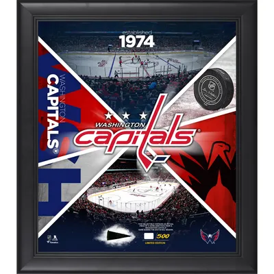 Washington Capitals Fanatics Authentic Framed 15" x 17" Team Impact Collage with a Piece of Game-Used Puck - Limited Edition of 529