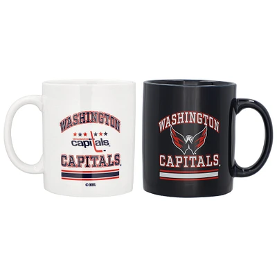 Lot de deux tasses colorées de 15 oz des Capitals de Washington