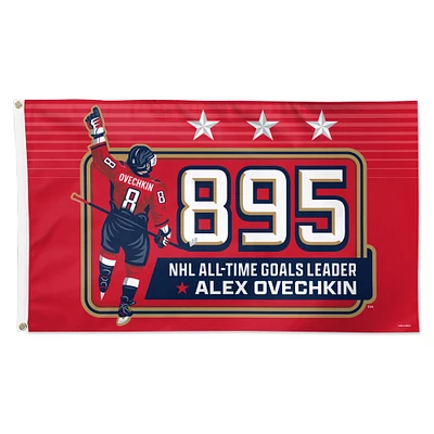 WinCraft Alexander Ovechkin Washington Capitals NHL All-Time Leading Goal Scorer 3' x 5' One-Sided Deluxe Flag