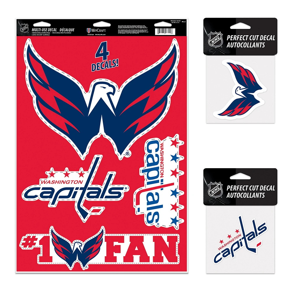 WinCraft Washington Capitals Decal Variety Pack