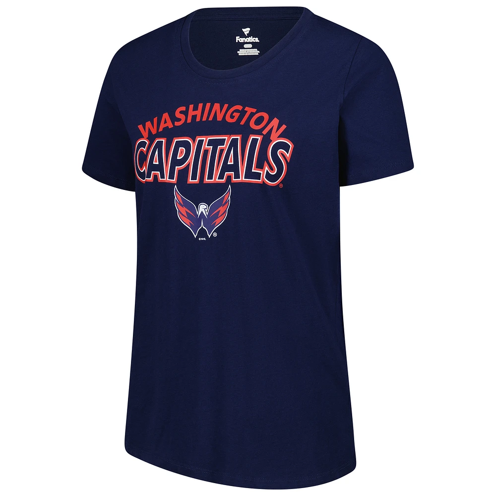 Women's Fanatics  Navy Washington Capitals Risk T-Shirt