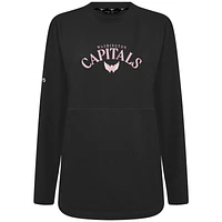 Women's Levelwear  Black Washington Capitals Mother's Day Beaudry Arched Pullover Sweatshirt