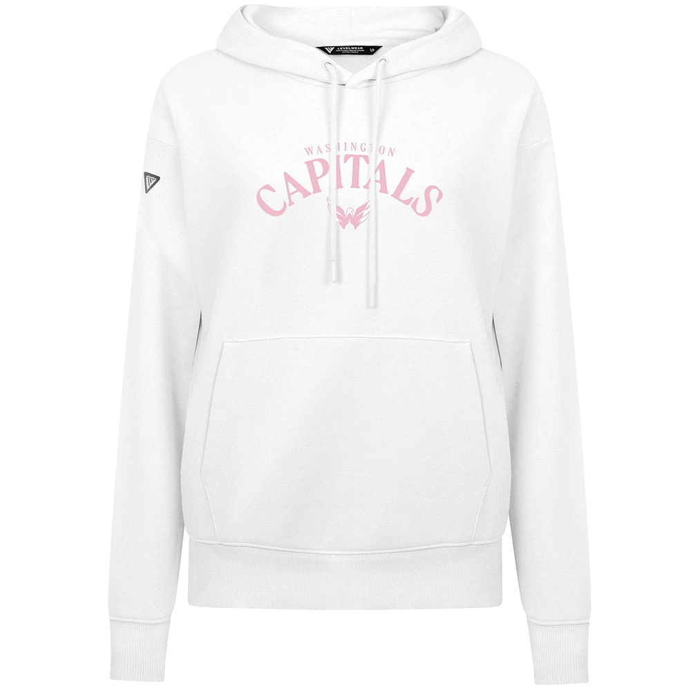Women's Levelwear  White Washington Capitals Mother's Day Adorn Pullover Hoodie
