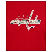 Women's New Era  Red Washington Capitals Glam Game Floral T-Shirt