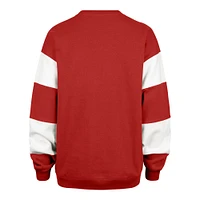 Women's '47 Red Washington Capitals Eephus Barred Pullover Sweatshirt