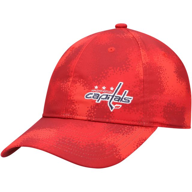 Casquette ajustable camouflage souple adidas Washington Capitals pour femmes, rouge