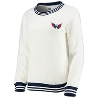 Women's Concepts Sport Cream Washington Capitals Granite Sherpa Pullover Sweatshirt