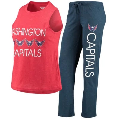 Washington Capitals Concepts Sport Women's Meter Tank Top & Pants Sleep Set - Red/Navy