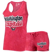 Ensemble débardeur et short à dos nageur Billboard des Capitals de Washington Concepts Sport pour femme, rouge