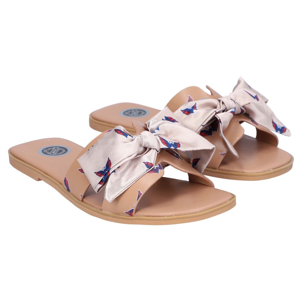 Women's Cuce Tan Washington Capitals Bow Sandals