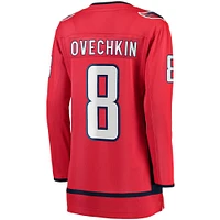 Maillot de joueur échappé à domicile Fanatics Alexander Ovechkin des Capitals Washington, rouge, pour femmes