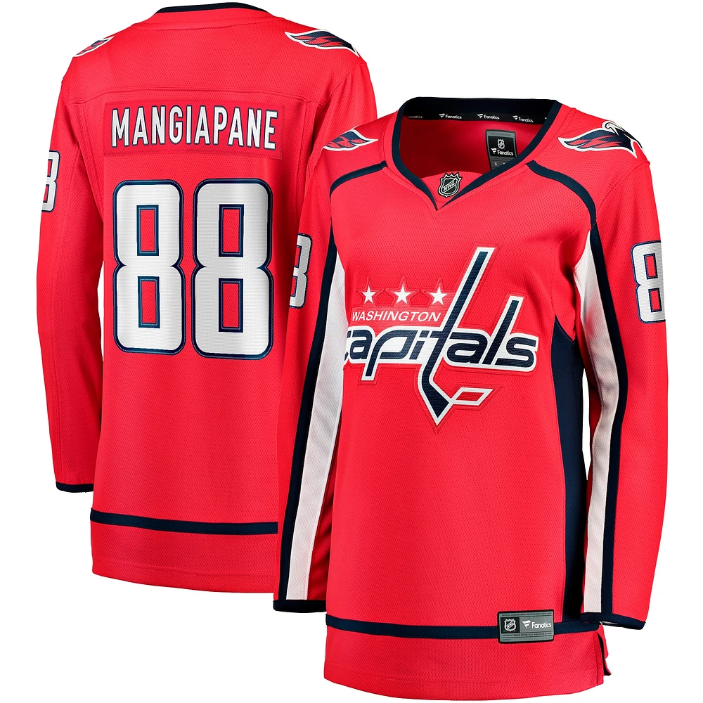 Fanatics pour femmes Andrew Mangiapane Rouge Washington Capitals Domicile Premier Breakaway Player Maillot