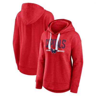Washington Capitals Fanatics Branded Women's Never Done Pullover Hoodie - Heather Red