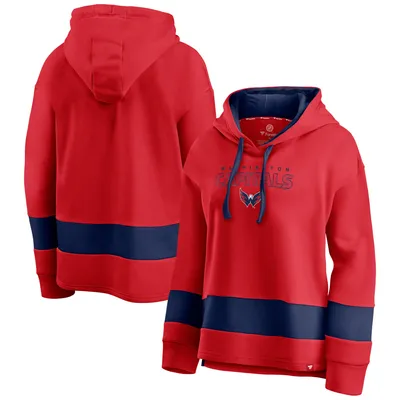 Washington Capitals Fanatics Branded Women's Colors of Pride Colorblock Pullover Hoodie - Red/Navy