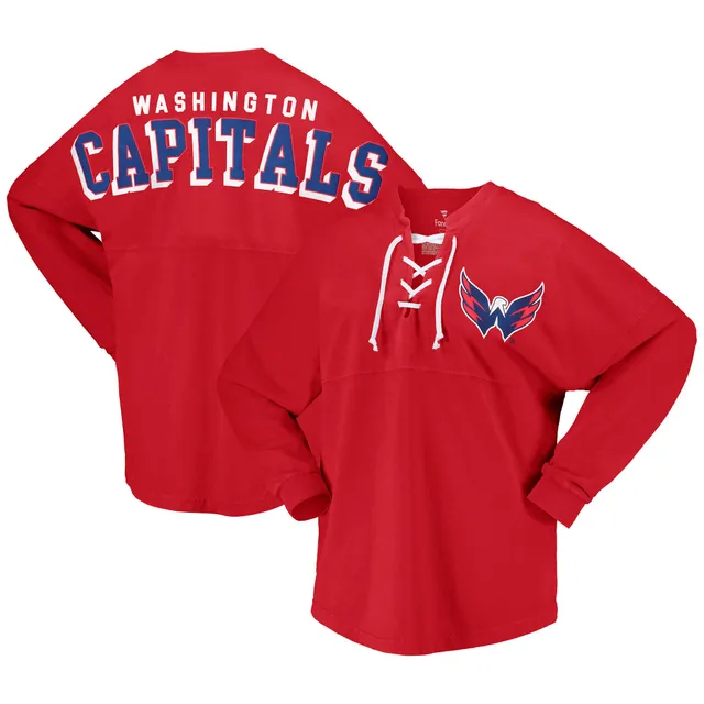 New York Islanders Fanatics Branded Women's Spirit Lace-Up V-Neck Long  Sleeve Jersey T-Shirt - Royal