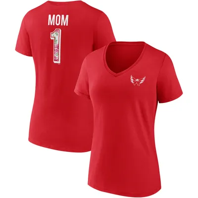 Washington Capitals Fanatics Branded Women's Team Mother's Day V-Neck T-Shirt - Red