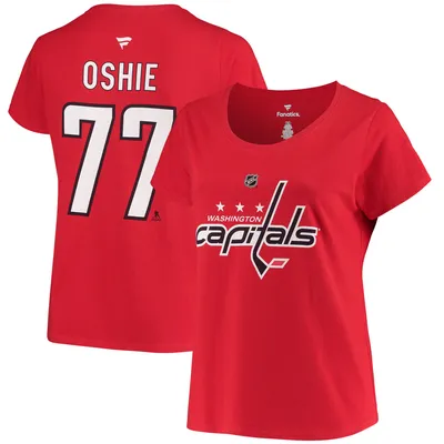 TJ Oshie Washington Capitals Fanatics Branded Women's Plus Name & Number Scoop Neck T-Shirt - Red