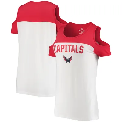 Cleveland Indians Fanatics Branded Women's Iconic Pinstripe Raglan Scoop  Neck T-Shirt - White