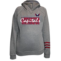 Women's Fanatics Heather Gray Washington Capitals Plus Lightweight Fleece Raglan Pullover Hoodie