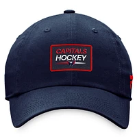 Casquette ajustable authentique Pro Rink Fanatics pour femmes, bleu marine, Washington Capitals