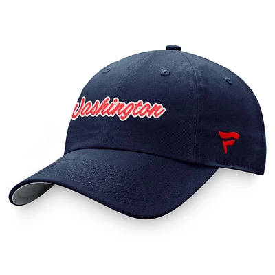 Casquette réglable bleu marine Fanatics Breakaway des Capitals de Washington pour femmes