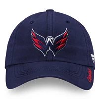 Casquette ajustable avec logo principal Fanatics Navy Washington Capitals Core pour femmes