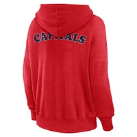 Women's Fanatics Red Washington Capitals Breakout Lace-Up Pullover Hoodie