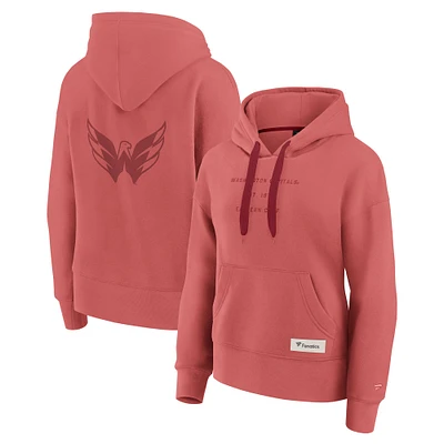Women's Fanatics Red Washington Capitals Elements Future Ground Subtle Tonal Pullover Hoodie
