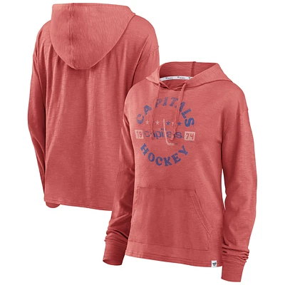 Sweat à capuche rouge Fanatics pour femmes des Capitals de Washington Heritage Salvation Waffle