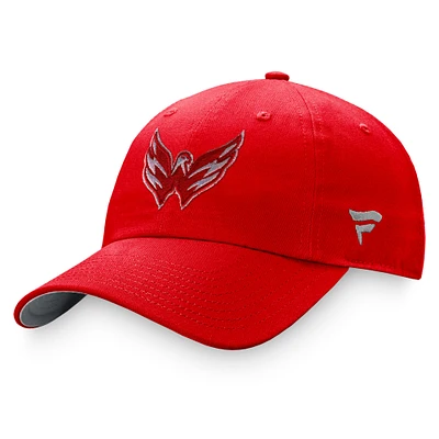 Casquette réglable rouge Fanatics Washington Capitals Iconic Glimmer pour femmes