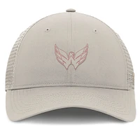 Women's Fanatics Tan Washington Capitals Authentic Pro Road Trucker Adjustable Hat