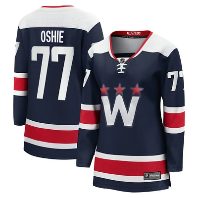 Fanatics TJ Oshie pour femmes, maillot de joueur alternatif Premier Breakaway des Capitals Washington, bleu marine