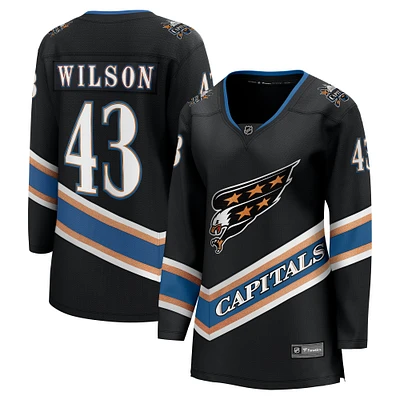 Maillot de joueur alternatif Premier Breakaway du 50e anniversaire des Washington Capitals Tom Wilson pour femmes Fanatics