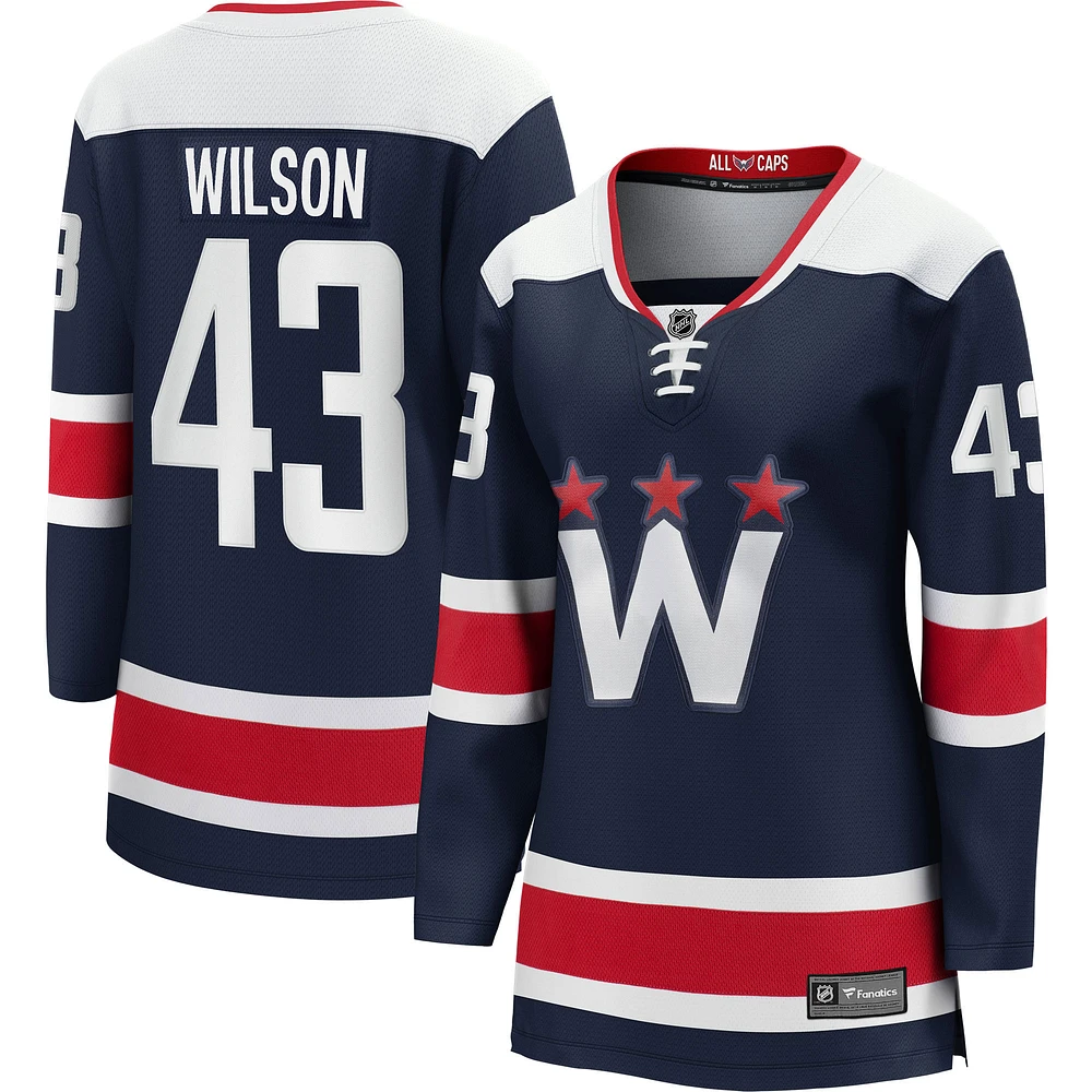 Fanatics pour femmes Tom Wilson bleu marine Washington Capitals Alternate Premier Breakaway Player - Maillot