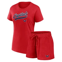 Women's Fanatics Washington Capitals Start to Finish T-Shirt & Shorts Combo Pack